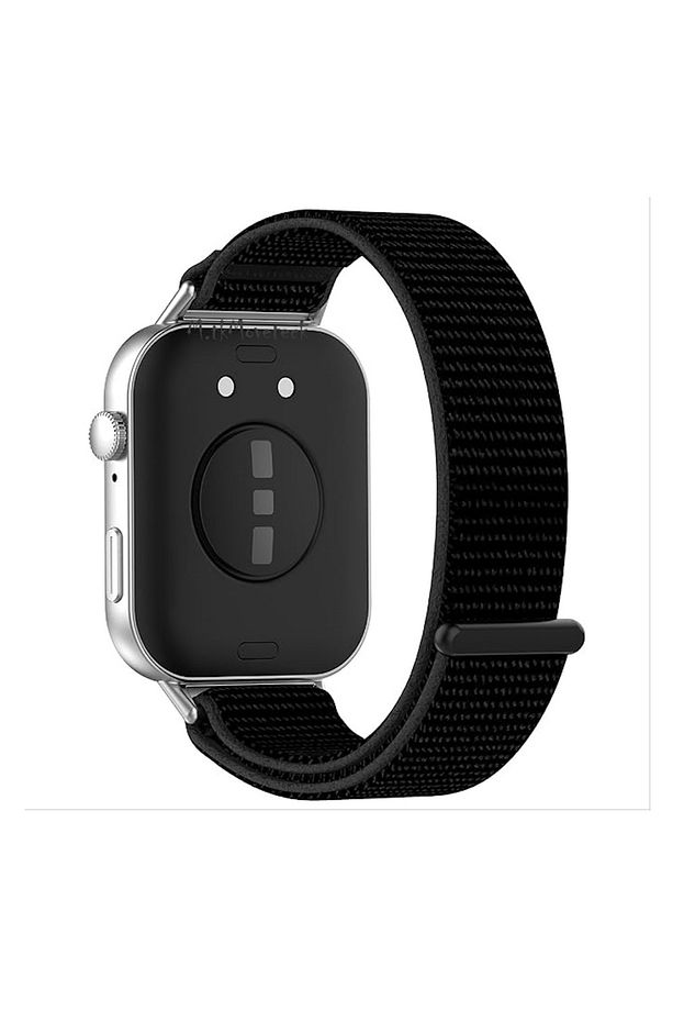 Huawei Watch Fit 3 Uyumlu Kordon Çırtçıtlı Kumaş Naylon Hasır Örgü Tasarım Renkli Silikon Yapışkanlı - 2