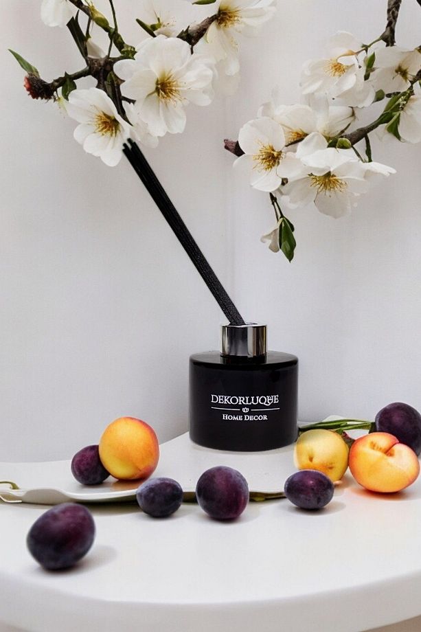 Magnolia Cherry Oda Kokusu Siyah Çubuklu Ortam Kokusu Ofis Parfüm Reed Diffuser 130 ml - 1