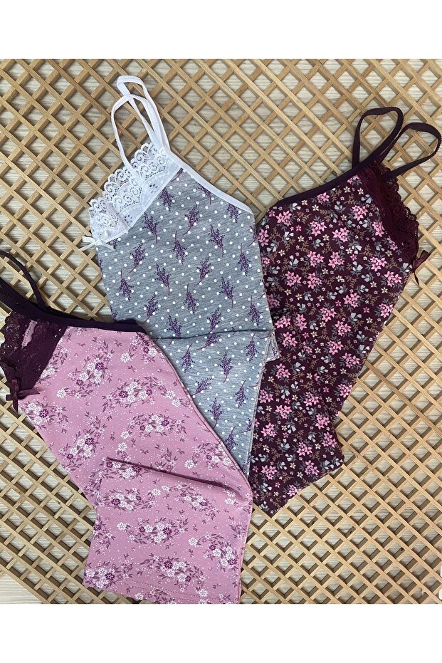 Undershirt Patterned Lacy 3 Pieces Patterns Are Constantly Renewed. There Is A Separate New Pattern In Each Package - 3