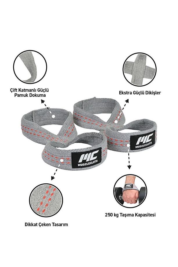 8 Loop Lifting Straps Gri S-m Beden - 2
