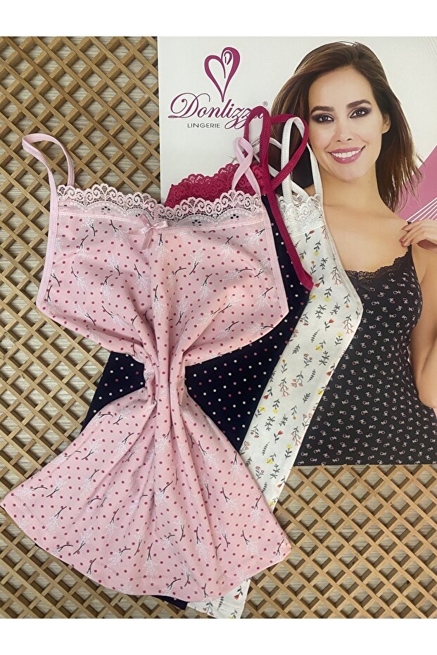 Undershirt Patterned Lacy 3 Pieces Patterns Are Constantly Renewed. There Is A Separate New Pattern In Each Package - 2