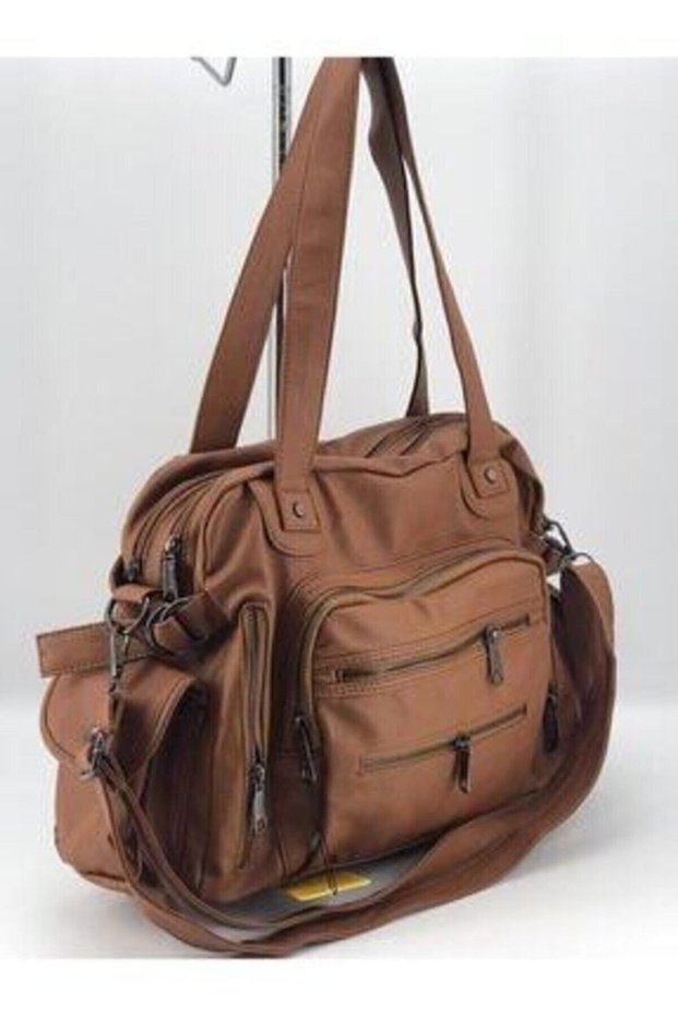 Women's Tan Large Size Handbag and Crossbody Bag