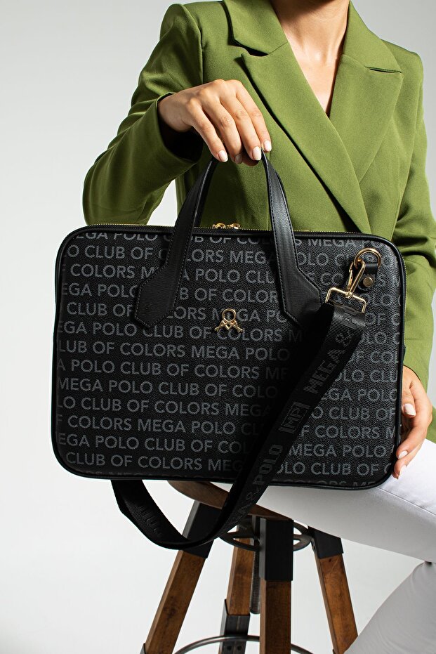 MEGA POLO WOMEN'S BLACK LEPTOP AND BRIEFCASE
