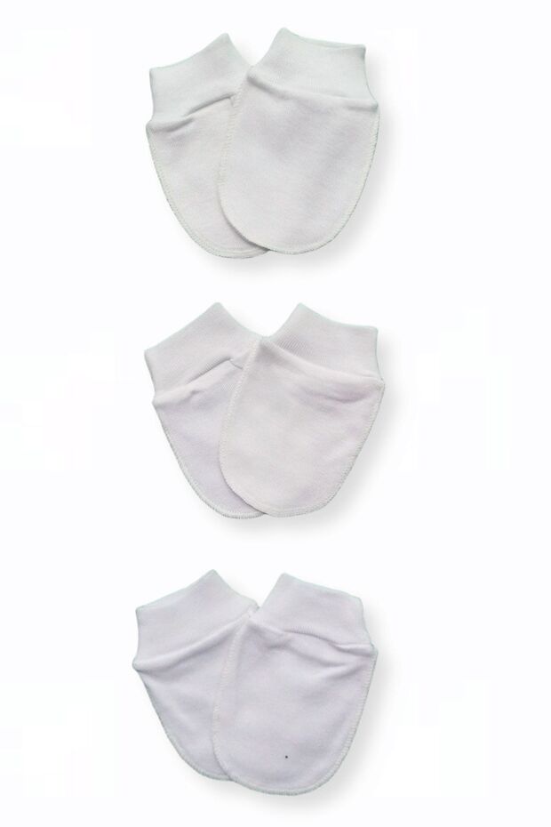 3-Piece Newborn Baby Gloves (100% Cotton)
