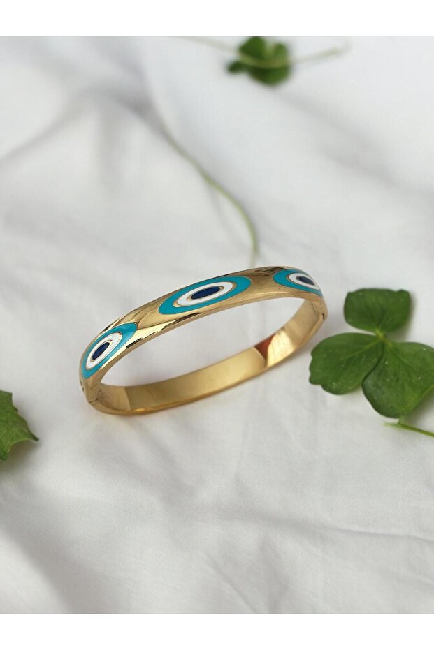 Gold Colored Evil Eye Clamp - 2