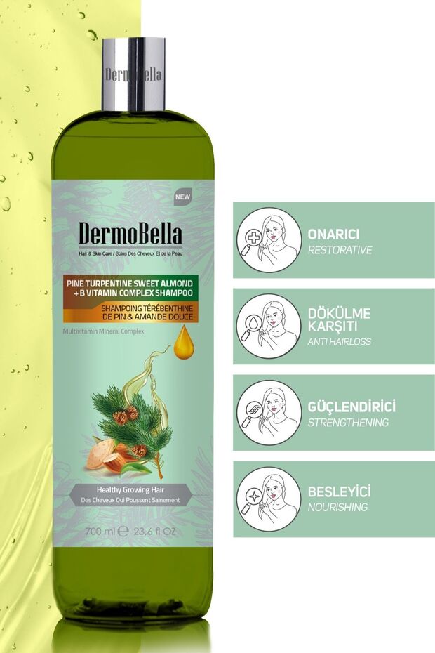 Çam Terebentin Ve Tatlı Badem Özlü B Vitamini Içeren Şampuan 700 ml - 6