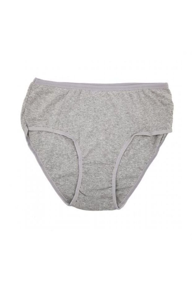 Women's Ribbed High Waist Bato Panties - gray 1047 3-pack
