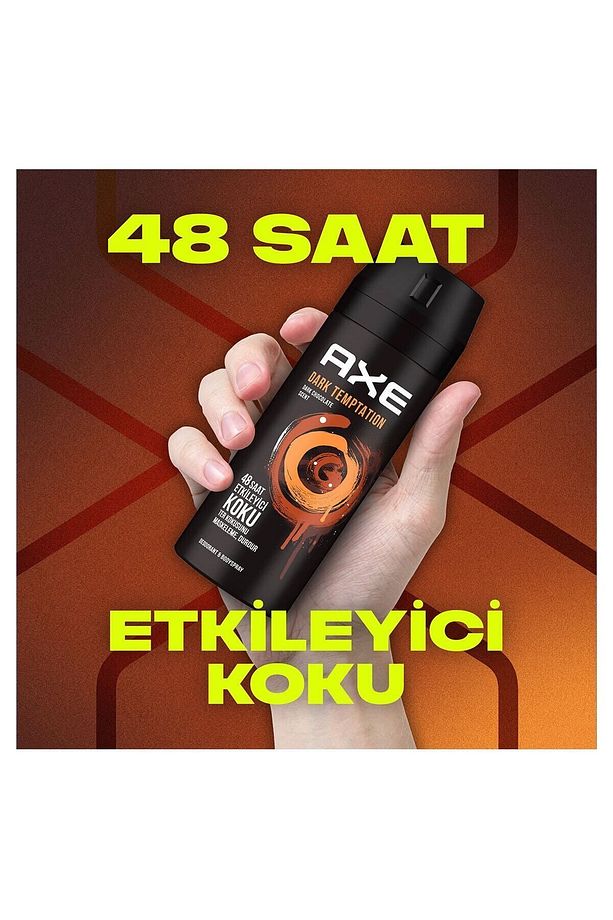 Erkek Sprey Deodorant Dark Temptation 48 Saat Etkileyici Koku 150 ml X 3 + Clear Şampuan 180 ml - 3