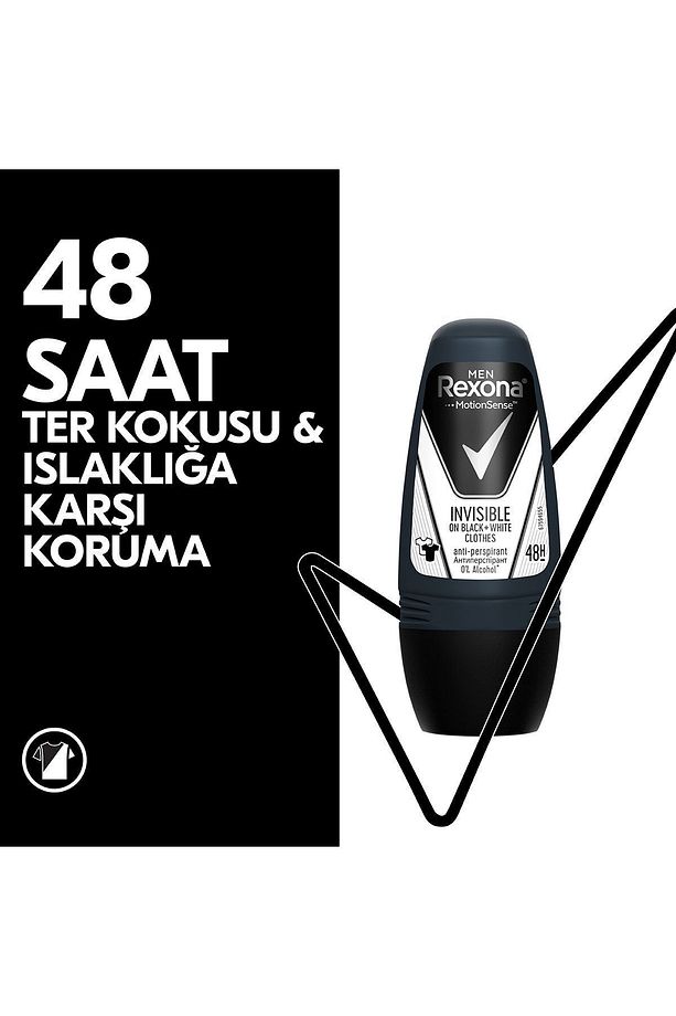 Men Motionsense Erkek Roll On Deodorant Invisible On Black White Clothes 50 ml X2 - 3