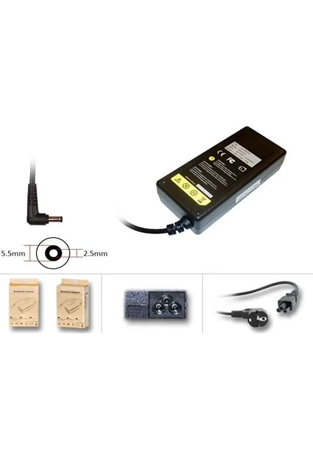 K53s, K53sc, K53sd Uyumlu Notebook Adaptör Şarj Cihazı (65w) - 1