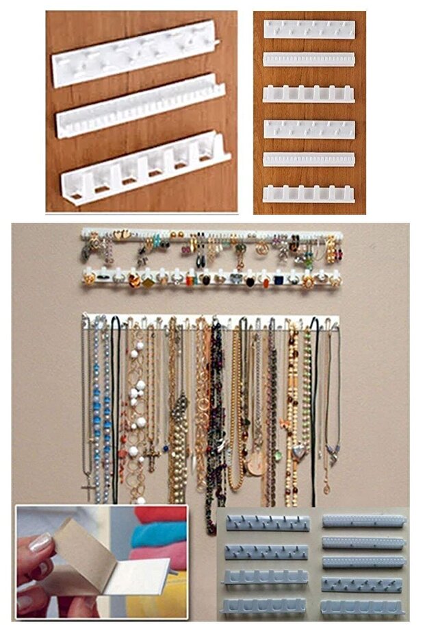 9-Piece Closet Organizer Organizer Jewelry Hanger Set Earring Necklace Accessory Organizer (H-4)
