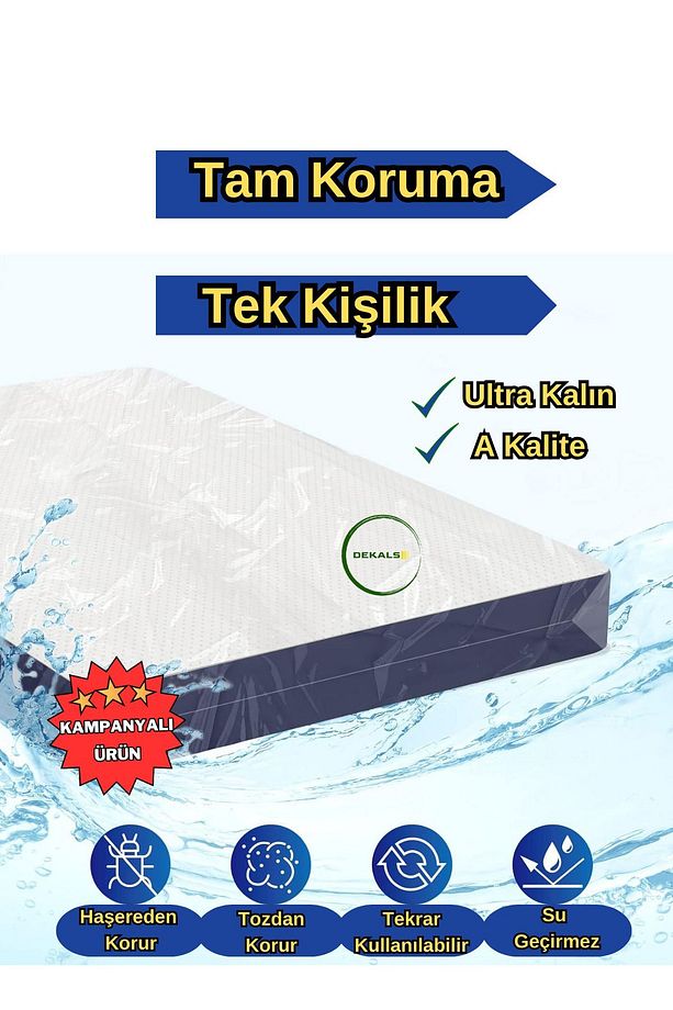 Tek Kişilik Su Geçirmez Yatak Koruma Naylonu Taşıma Paketleme Depolama Ambalaj Poşeti - 3