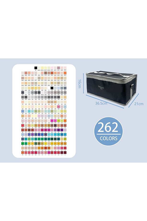 262’li Çift Uçlu Touch Marker Art Tasarım Kalem Seti İthal Ürün - 3