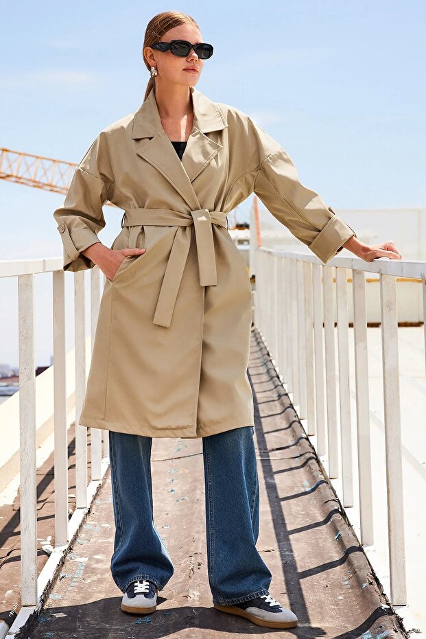 Trenci cu guler dublu căptușit - 1