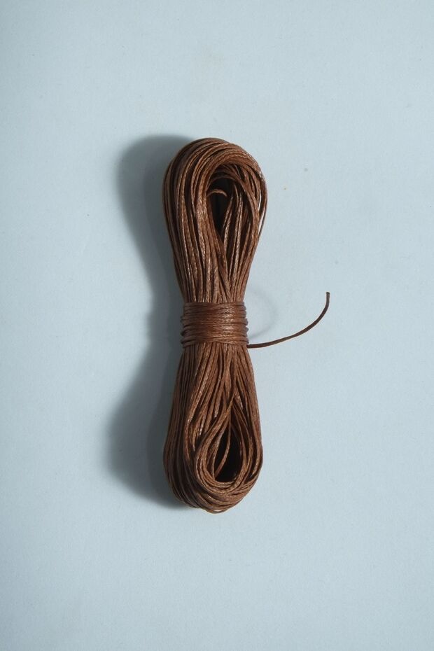20 Meters 0.8 mm Waxed Cord Cinnamon Brown Color Saddler Leather Sewing Necklace Jewelry Design Bracelet Cord