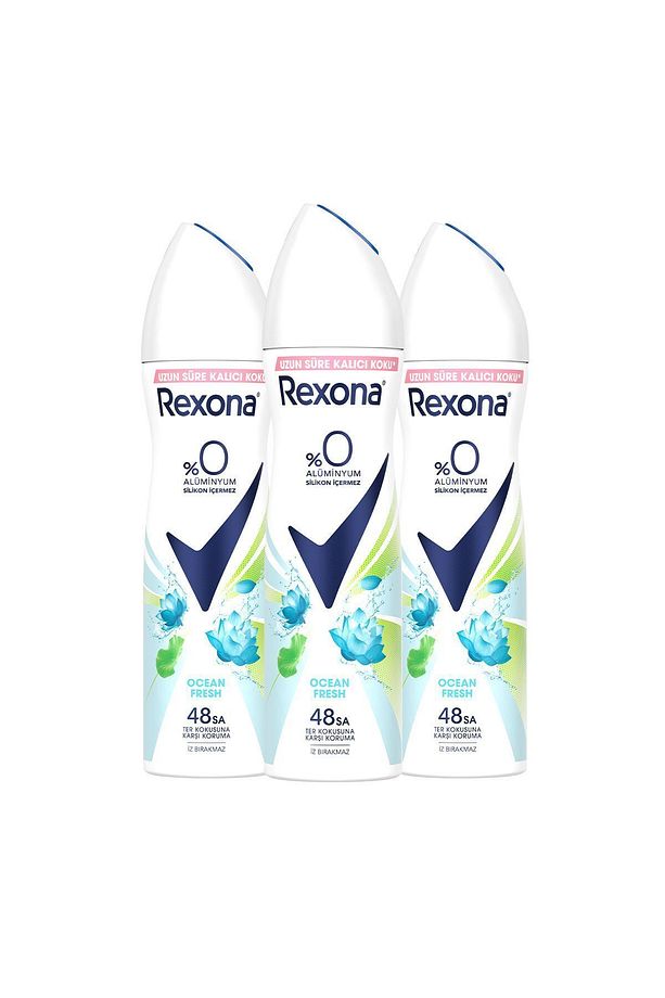 Kadın Sprey Deodorant Ocean Fresh %0 Alüminyum 48 Saat Ter Kokusuna Karşı Koruma 150 Ml X3 - 2