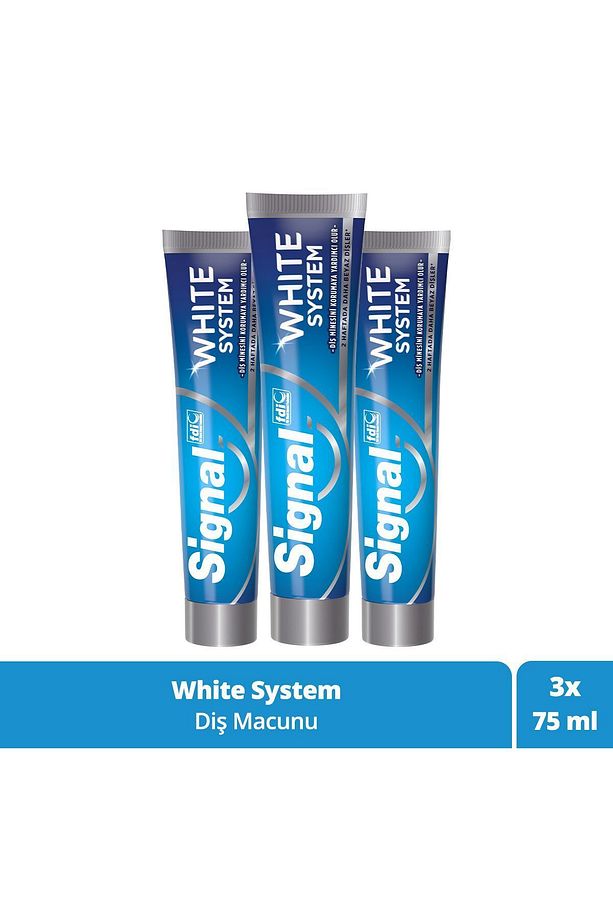 White System Diş Macunu 2 Haftada Daha Beyaz Dişler 75 ml X3 Adet - 1