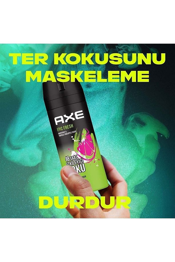 Erkek Sprey Deodorant Epic Fresh 48 Saat Etkileyici Koku 150 Ml X3 + Clear Men Şampuan 180 Ml - 4