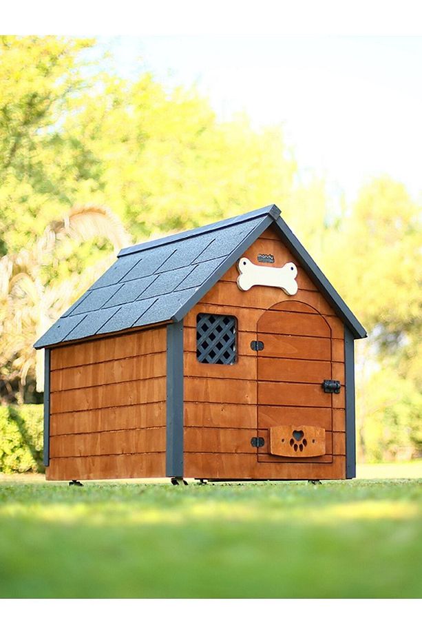 Isı Yalıtımlı Ahşap Köpek Kulübesi Large - 1