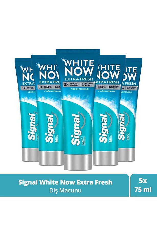 Diş Macunu White Now Extra Fresh Anında Beyazlık Ve Ferahlık 75 ml X5 - 1