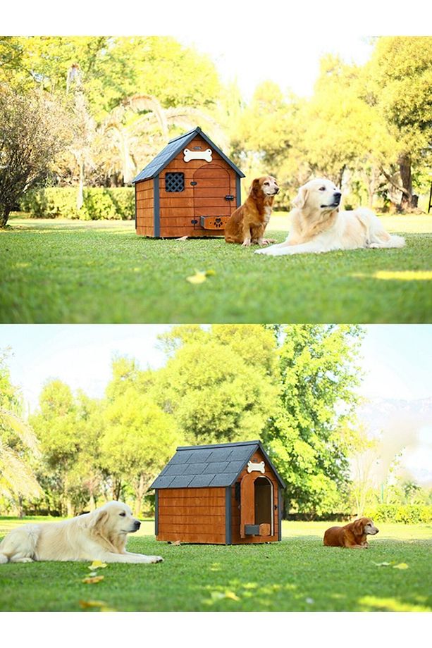 Isı Yalıtımlı Ahşap Köpek Kulübesi Large - 6
