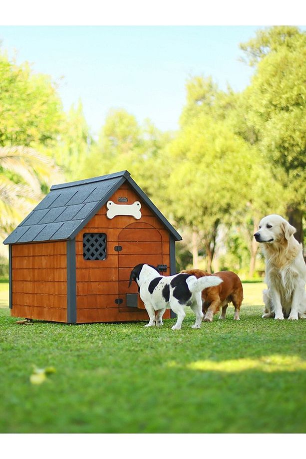 Isı Yalıtımlı Ahşap Köpek Kulübesi Large - 5