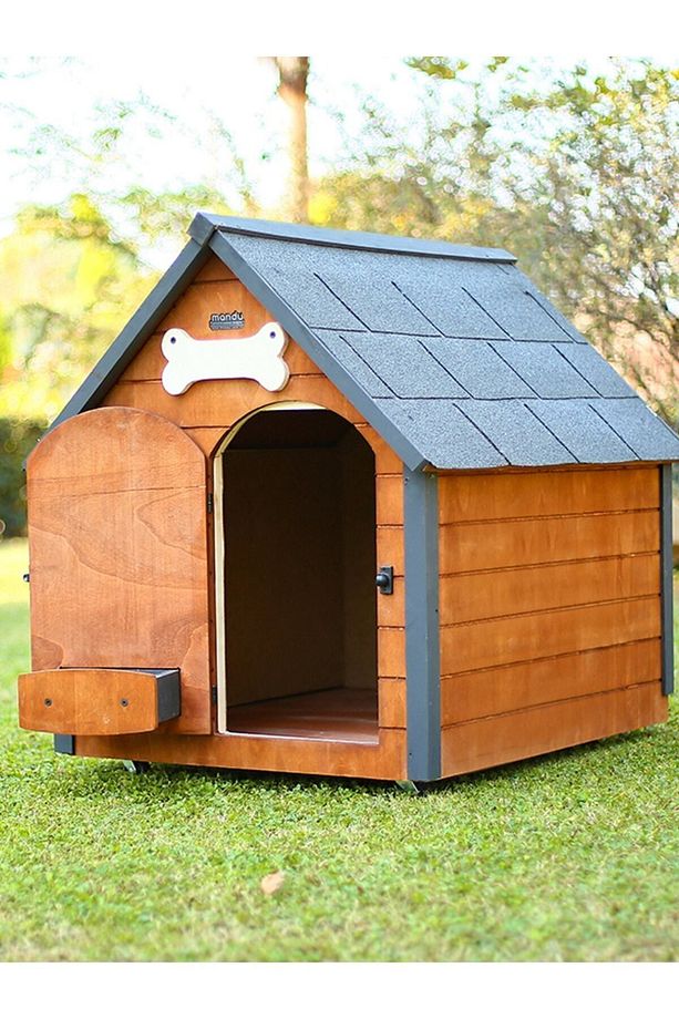 Isı Yalıtımlı Ahşap Köpek Kulübesi Large - 2