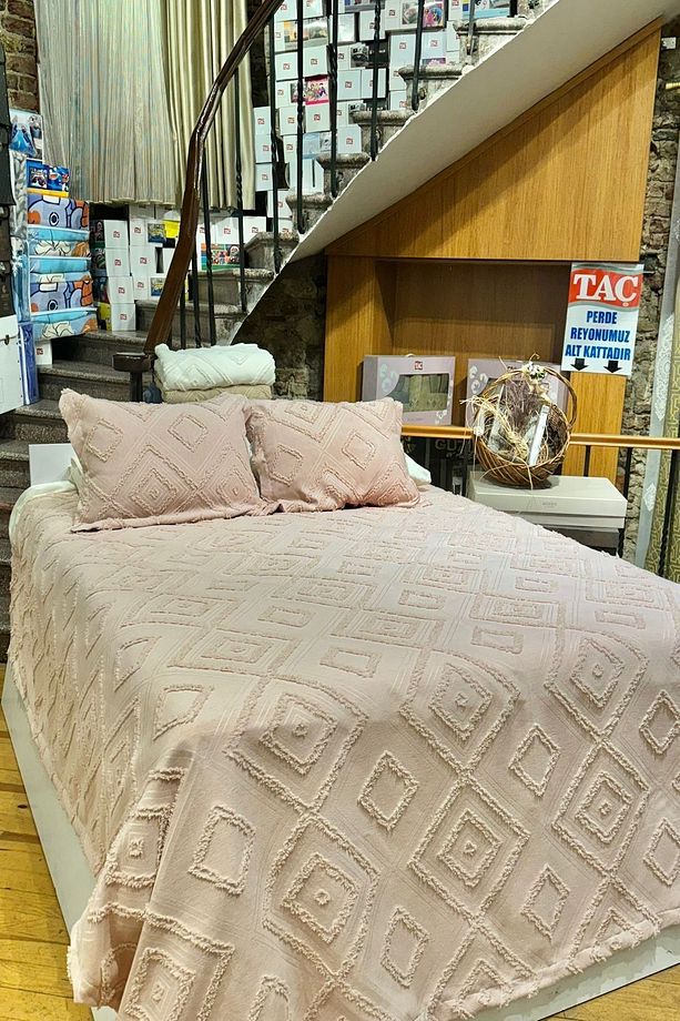 Delux Bohemia Çift Kişilik Yatak Örtüsü 250x260 2 Adet Yastık - 3