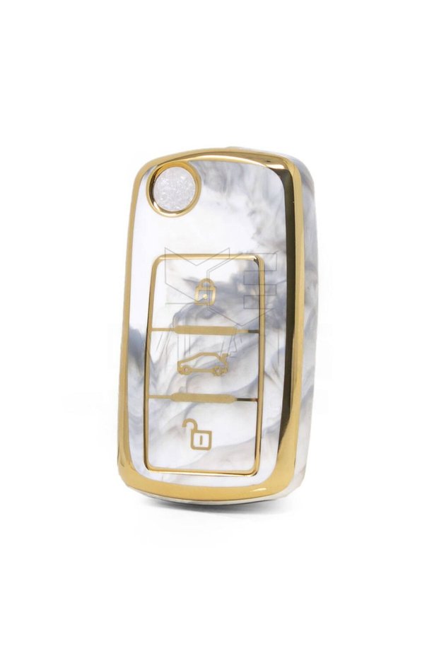 Vw Tiguan Jetta Golf 5 Golf 6 Scirocco Polo Caddy Transporter Switchblade Marble Patterned Key Case