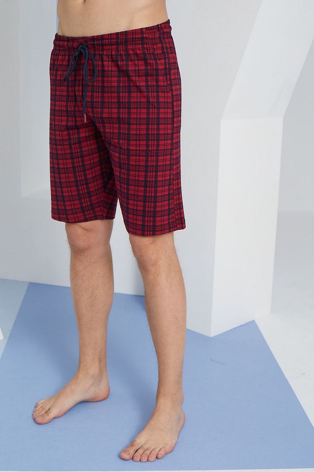 Erkek Ince Tek Alt Çok Rahat Pamuk Şort Pijama - 1