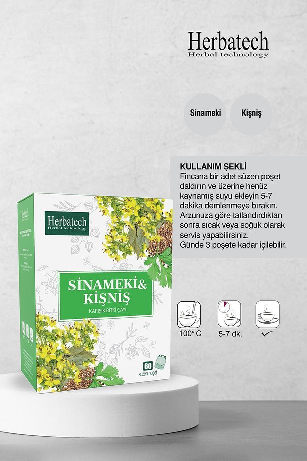 Sinameki Kişniş Karışık Bitkisel Poşet Çayı 60x1.5gr - 2