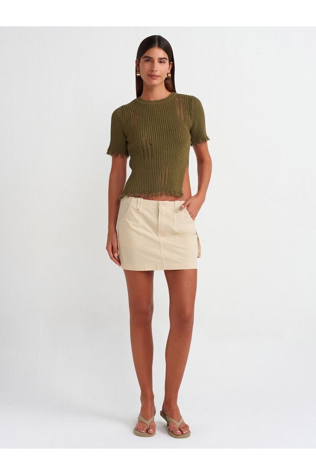 80872 Kargo Mini Etek-Bej - 1