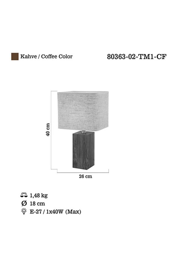 Merle Orta Masa Lambası 1xe27 80363-02-tm1-cf - 3