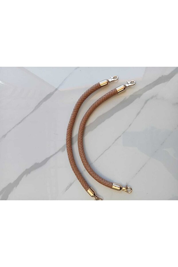 40 cm örgü derili çanta sapı - 5
