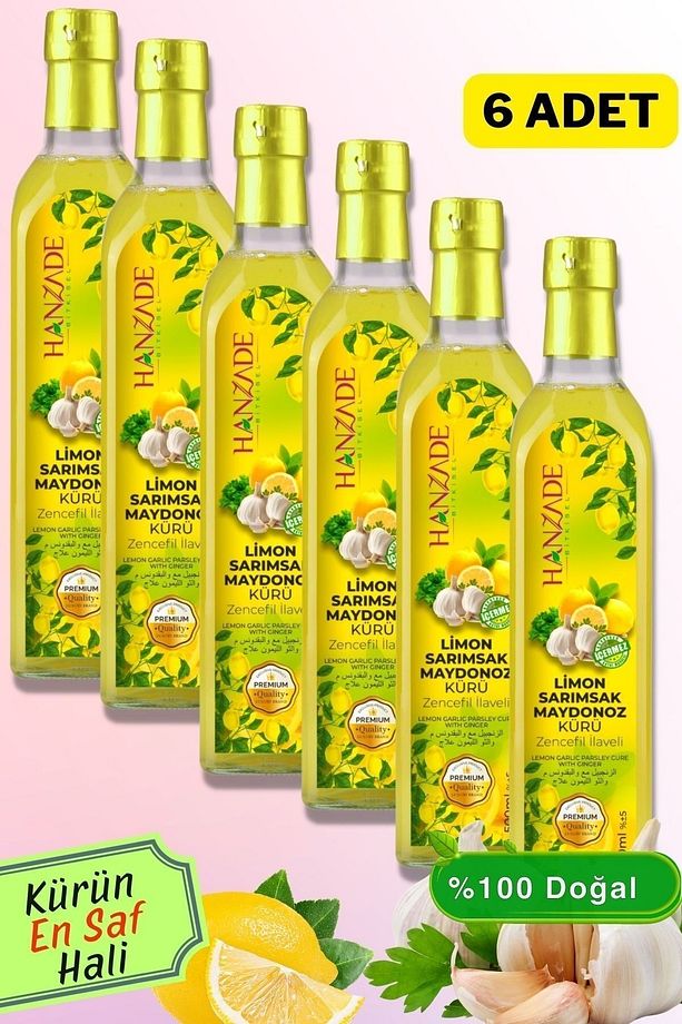 Limon Sarımsak Maydanoz Kürü 500 Ml X 6 Adet Cam Şişe - 1