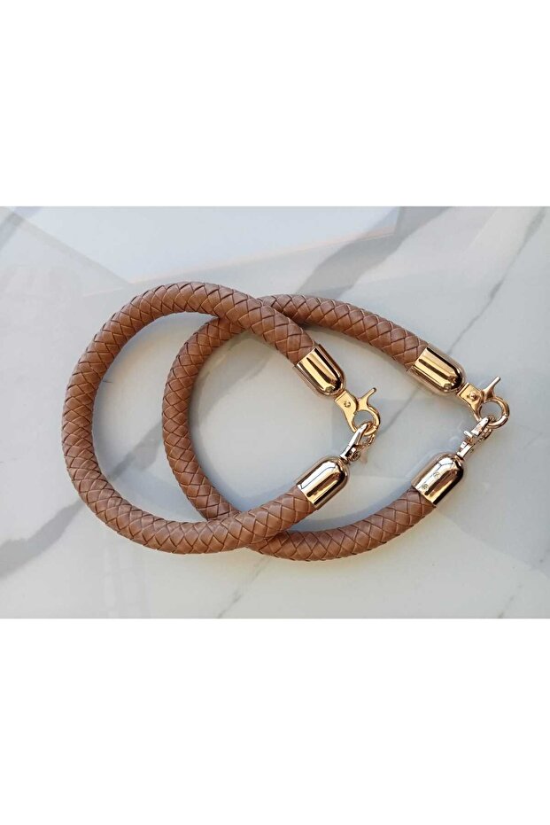 40 cm örgü derili çanta sapı - 2