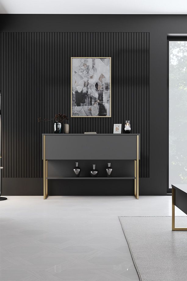 LUXE DRESUAR DEMİR AYAKLI GOLD ANTRASİT - 3