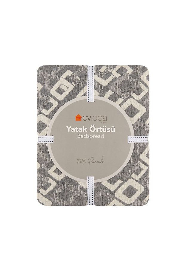 Soft Kuadrum Müslin Çift Kişilik Yatak Örtüsü - Gri - 200x220 cm - 3