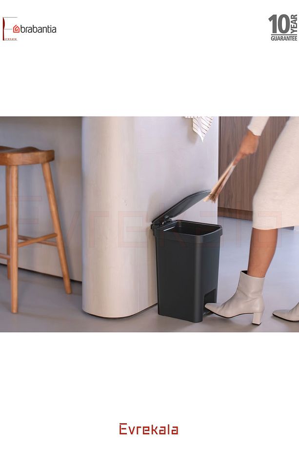 Çöp Kutusu 16 Lt Çöp Kovası -evrekala Shop- Çevre Dostu Pedallı Dış Mekan - 2