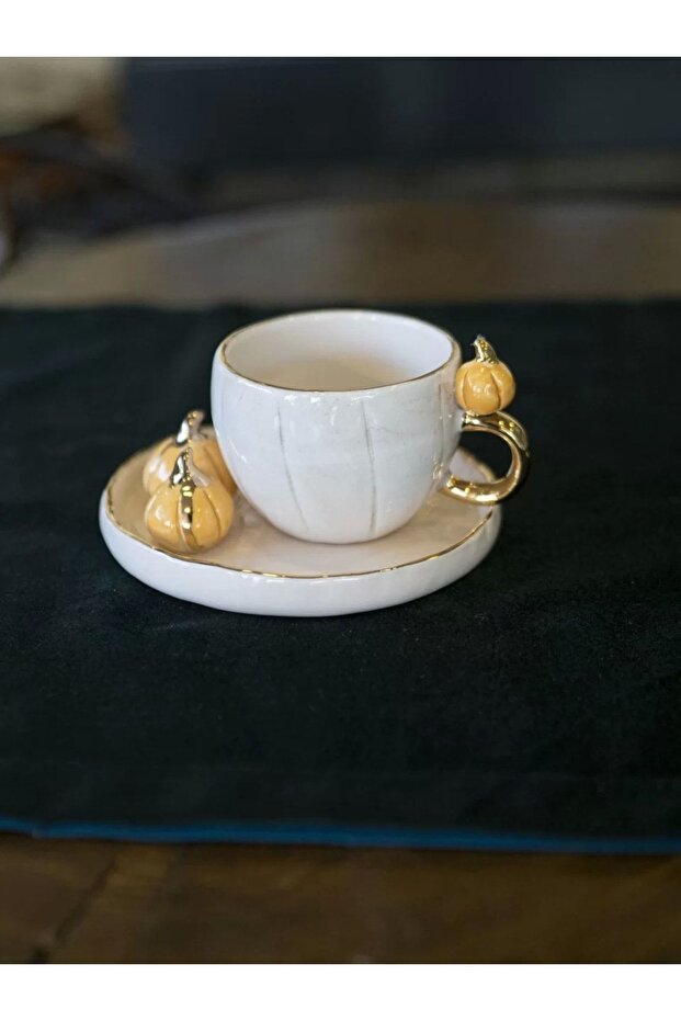 كوب سيراميك مع نموذج على شكل يقطينة عسل - 3