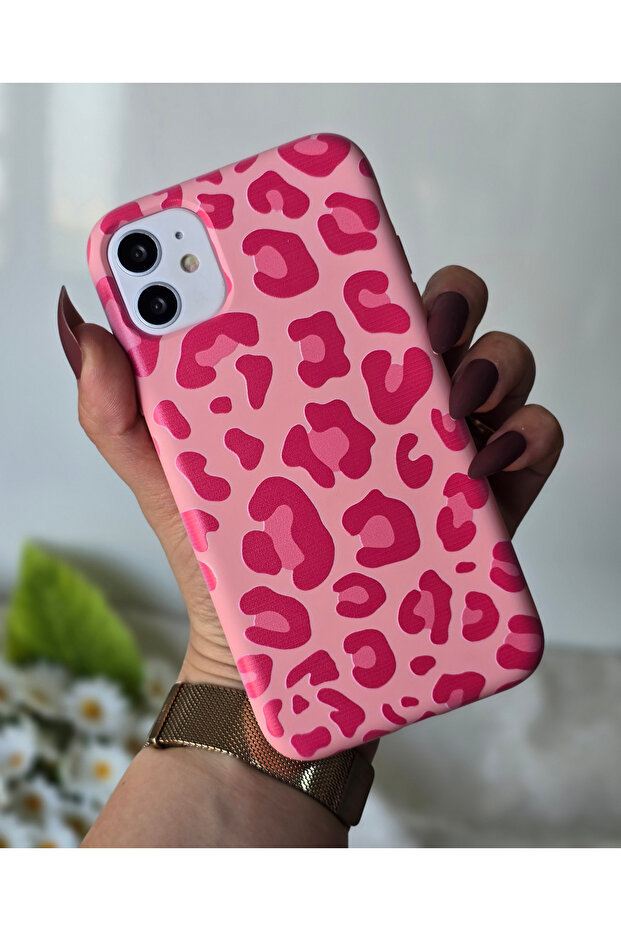 iPhone 11 Compatible Pink Leopard Pattern Launch Case - 2