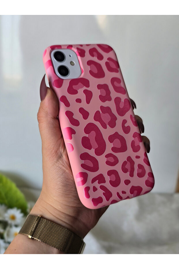 iPhone 11 Compatible Pink Leopard Pattern Launch Case - 4
