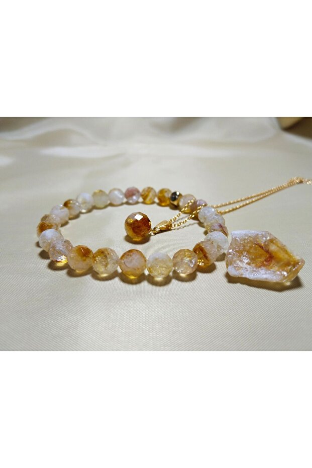 Citrine Bracelet Necklace. Expertly Approved and Tested.