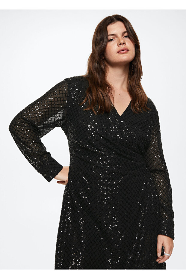 Siyah Kadın Elbise 37019087 - 9