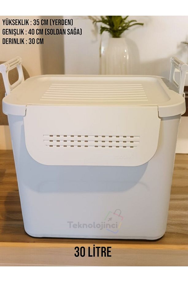 Motek MT-35 Mybox 30 Litre Kulplu Çok Amaçlı  Organizer Saklama Kutusu - 1