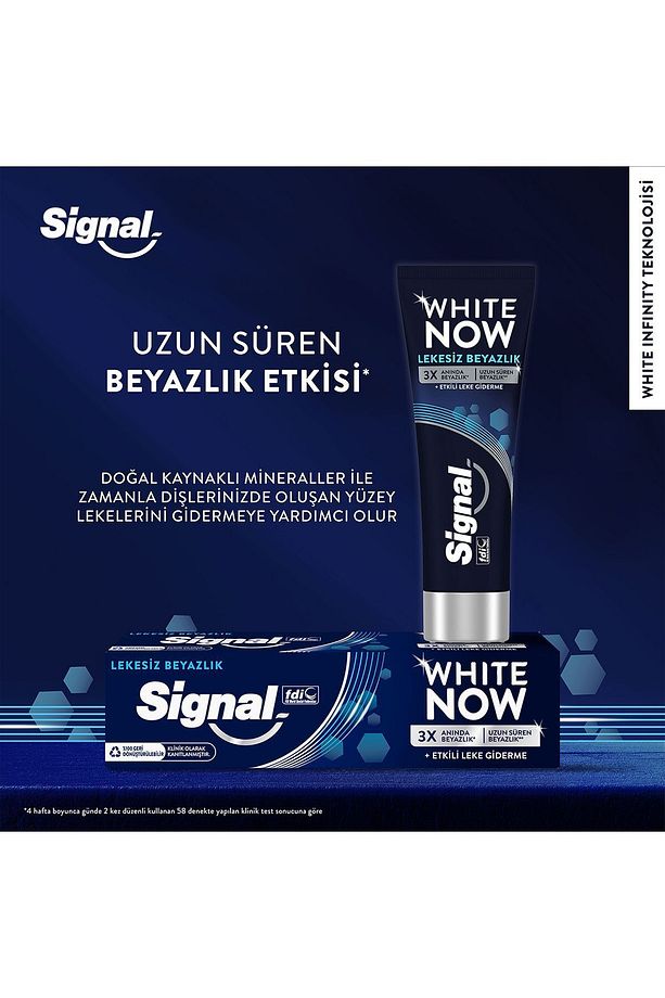 White Now Leke Karşıtı Kahve Ve Sigara Içenler Için Beyazlatıcı Diş Macunu 75ml X 4 - 4