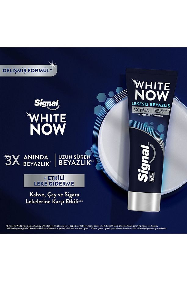 White Now Leke Karşıtı Kahve Ve Sigara Içenler Için Beyazlatıcı Diş Macunu 75ml X 4 - 3
