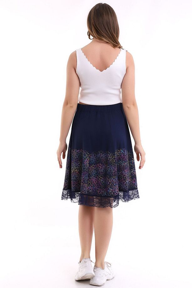 Yazlık Baskılı Dantelli Etek Modeli - 3