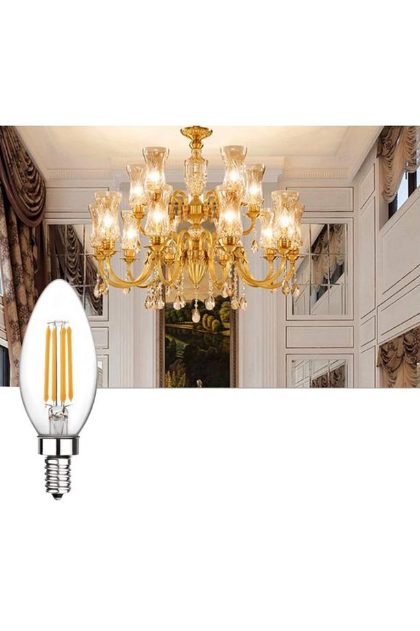 5 ADET 4W LED FİLAMENT BUJİ AMPUL  (GÜNIŞIĞI) - 2