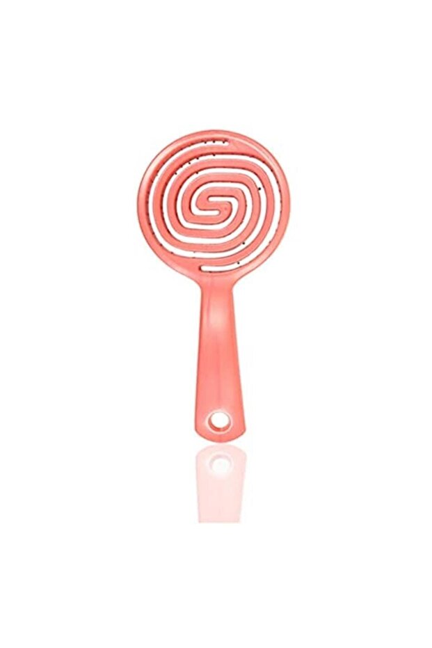 Three Dimensional Oval Hair Brush Pink